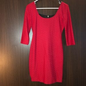 Red bodycon dress